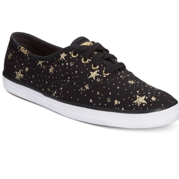 KEDS Black Gold Star Classic Tennis Sneaker